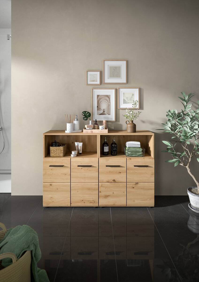 Badezimmer-Set Ice Artisan Oak Nachbildung B/H/T: ca. 120x80x30 cm