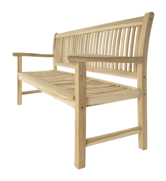 VCM Gartenbank braun Teakholz B/H/L: ca. 60x90x180 cm