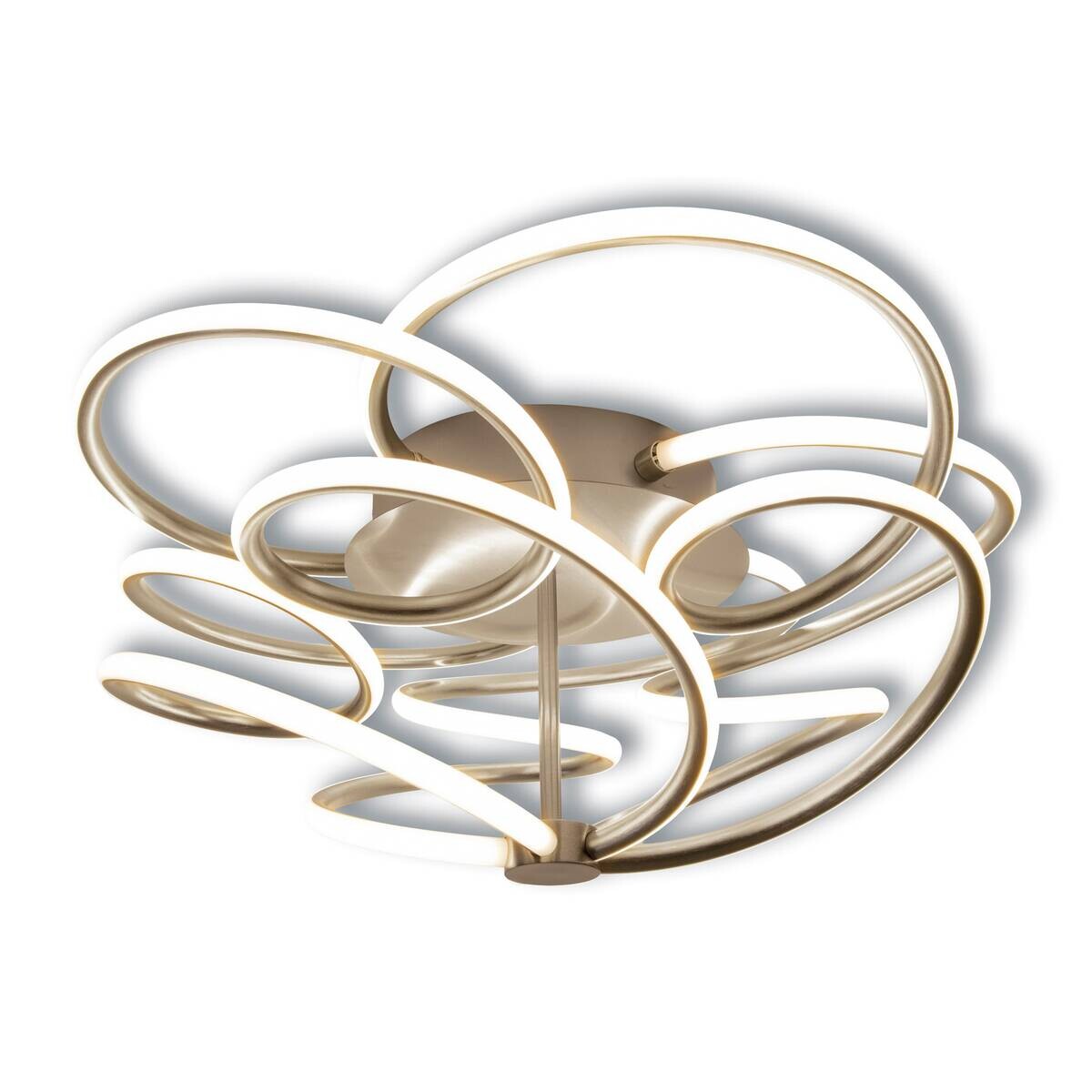 Näve Leuchten Deckenleuchte 1386850 stahlfarbig Kunststoff Metall B/H/T: ca. 57x20x57 cm null 5 Brennstellen