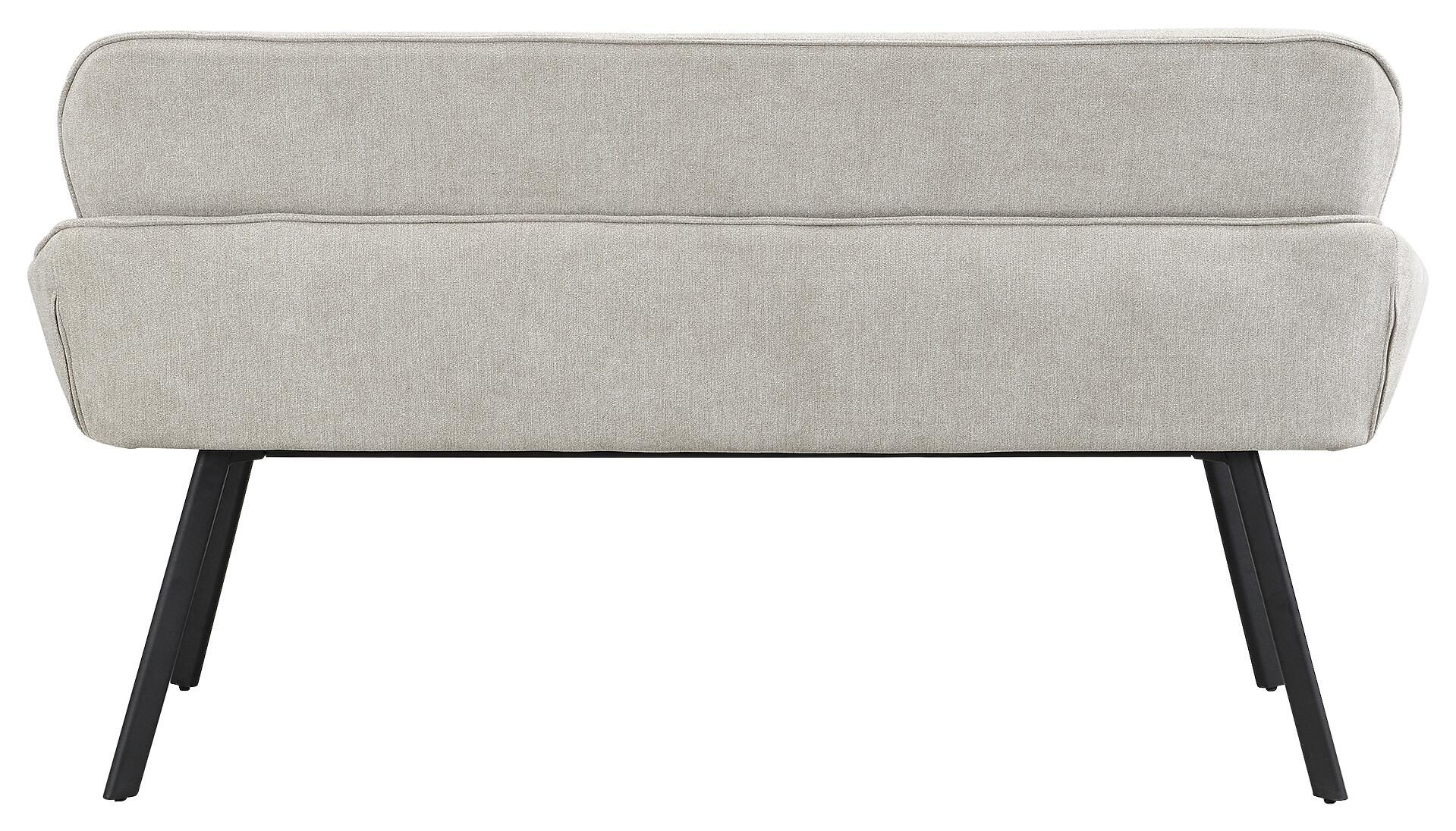Sitzbank RICO schwarz taupe Metall Stoff B/H/T: ca. 140x90x62 cm