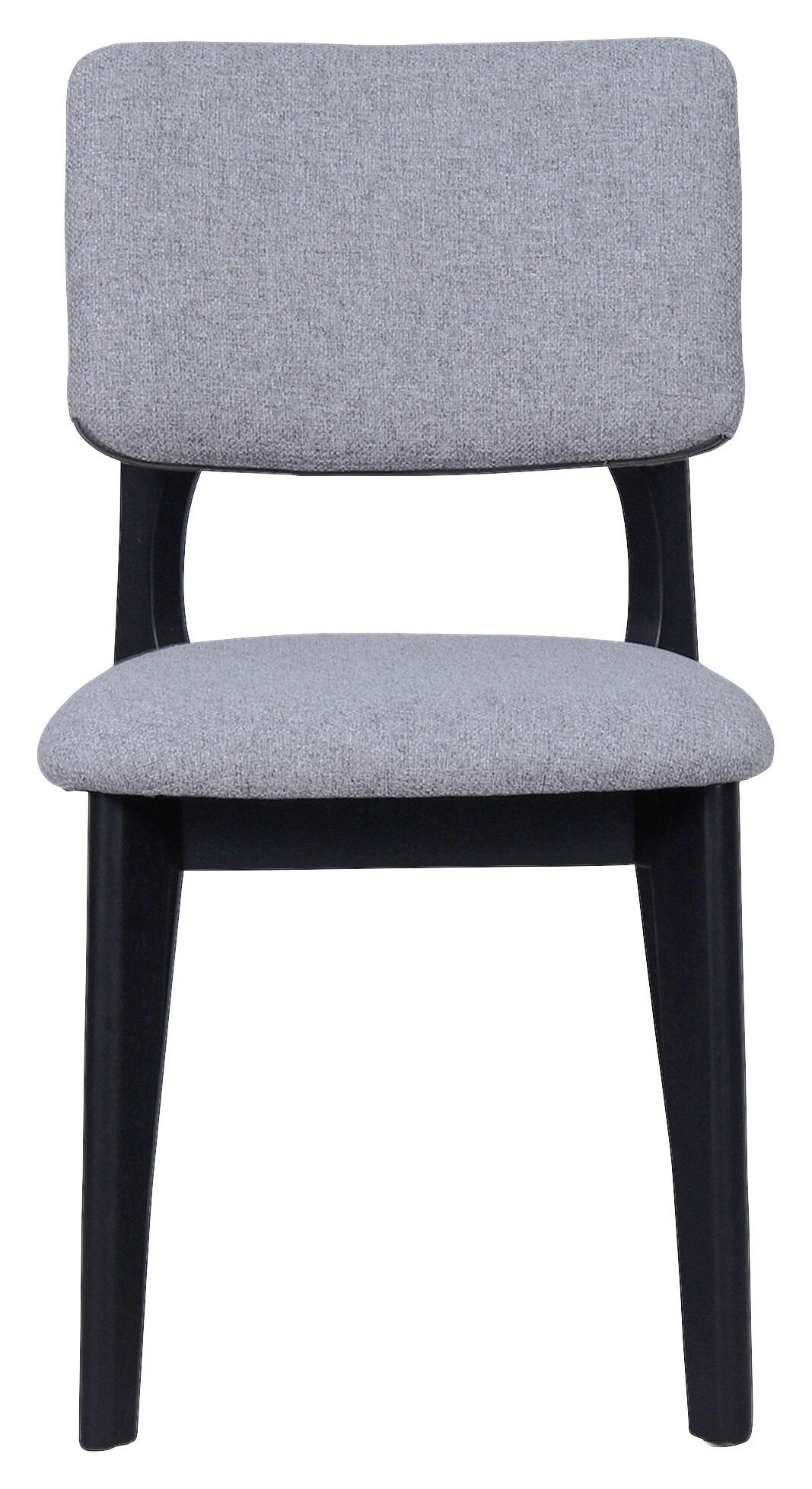 Stuhl ELSA, 2er-Set schwarz grau Webstoff B/H/T: ca. 48x87x54 cm