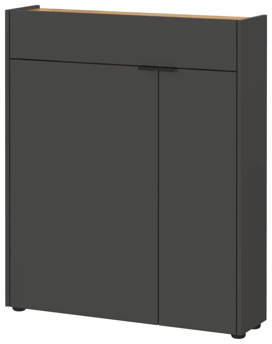 Garderobenset 9952-549 Eiche Navarra Nachbildung Graphit Optik B/H/T: ca. 82x200x22 cm