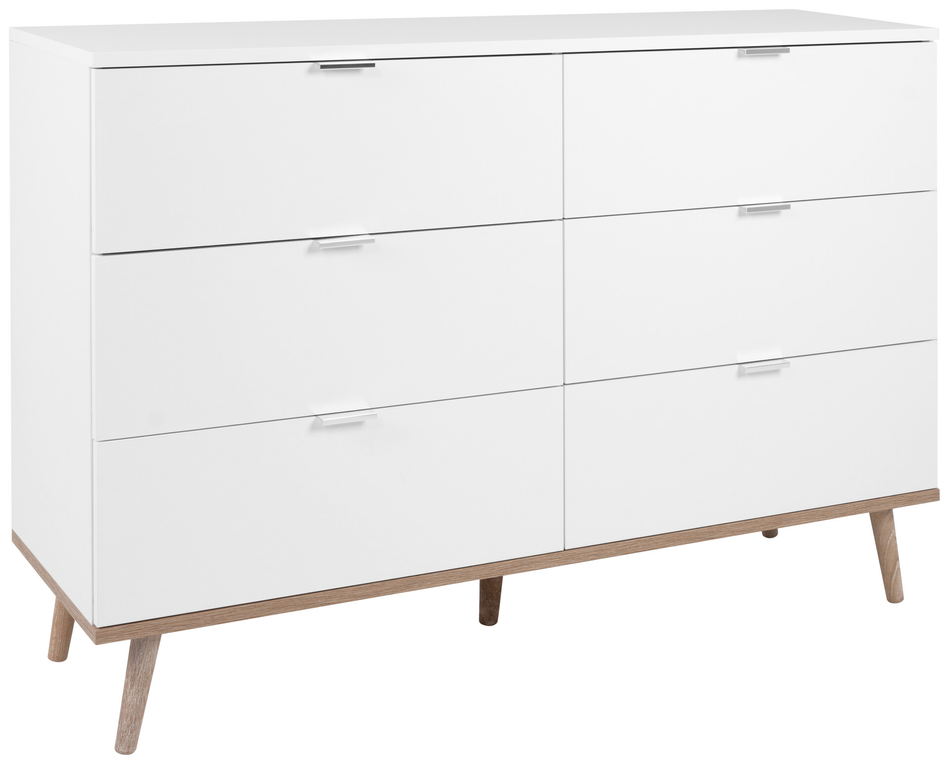 Kommode Göteborg weiß Eiche Sonoma Nachbildung B/H/T: ca. 120x87x40 cm