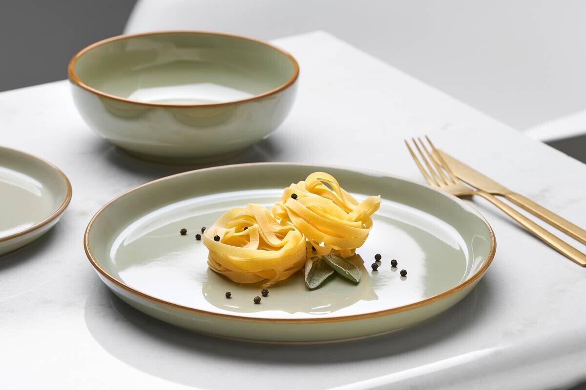 Kombiservice grün Steinzeug 12 tlg.