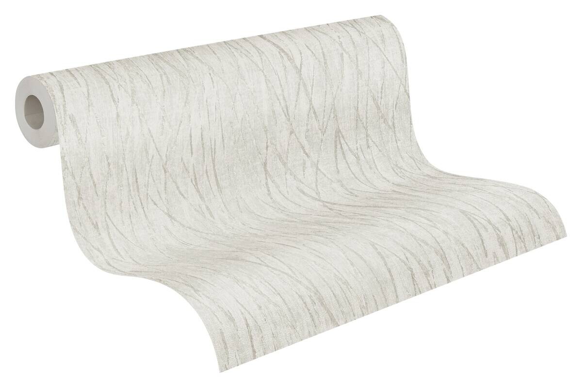 A.S.Creation Vliestapete silber weiß grau B/H/D: ca. 53x1005x8,8 cm