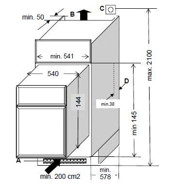 Respekta Küchenblock Premium schwarz hochglänzend B/H/T: ca. 270x200x60 cm