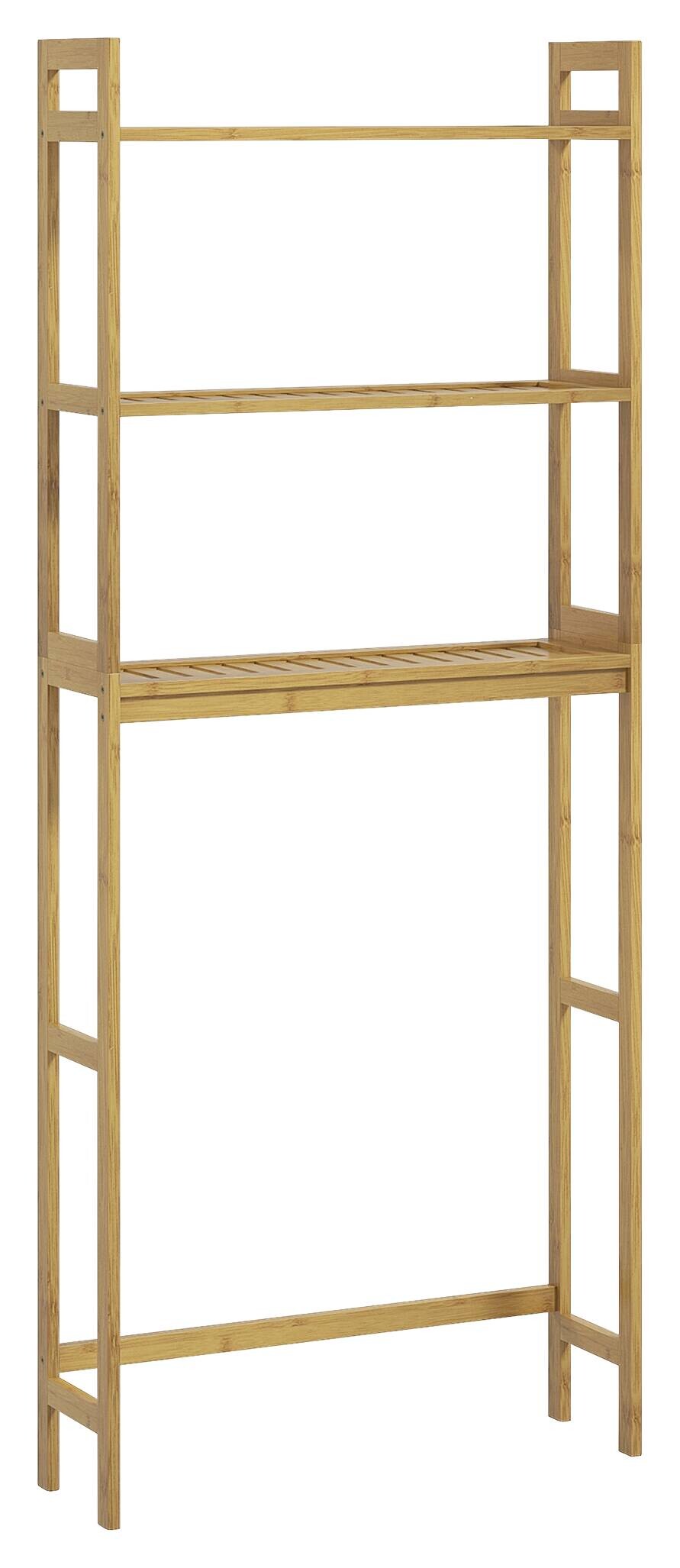 Badregal natur Bambus B/H/L: ca. 20x68x165 cm