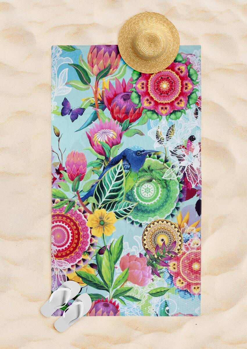 HIP Strandtuch Chess Multi Baumwolle B/L: ca. 100x180 cm