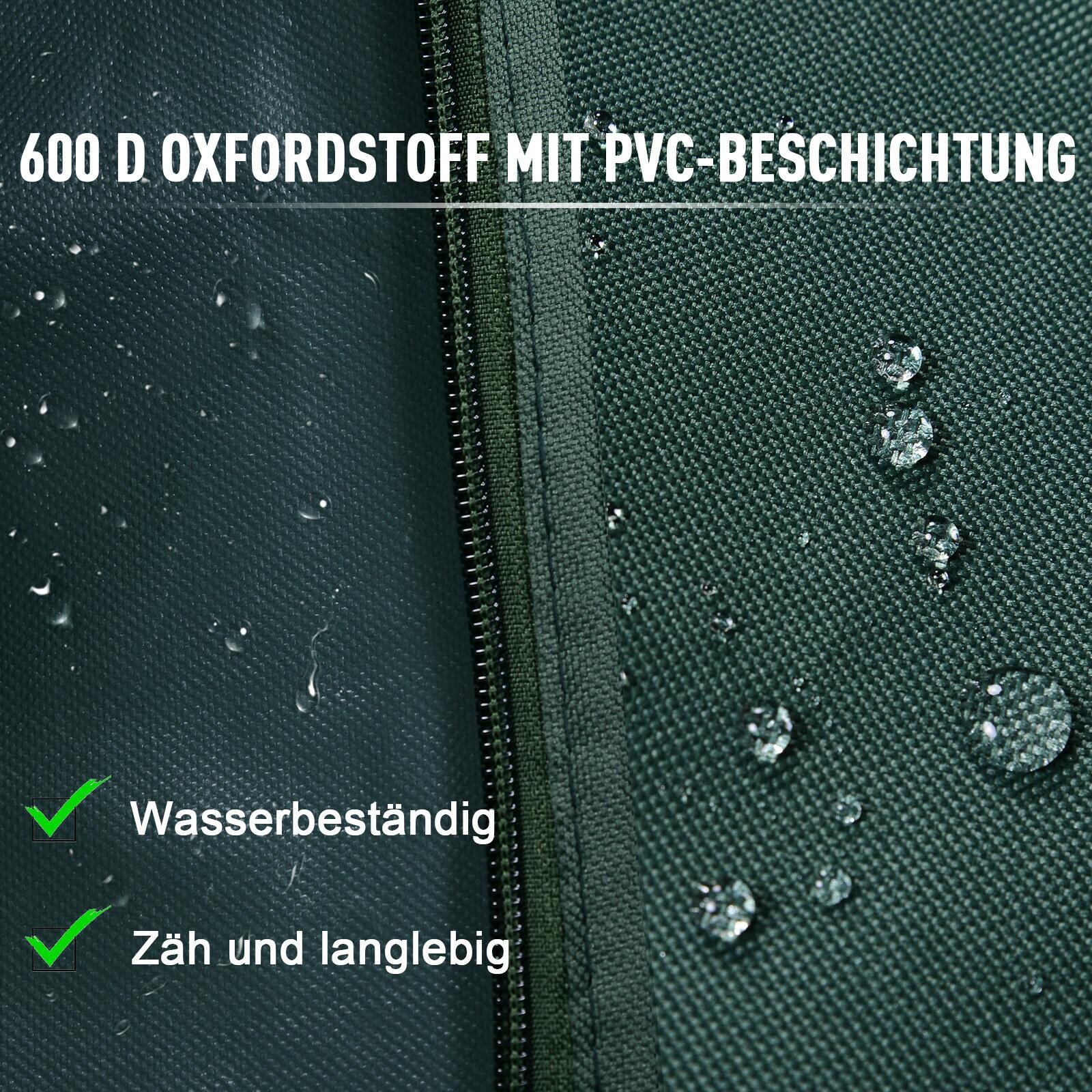 Outsunny Abdeckung für Hollywoodschaukel dunkelgrün Polyester-Mischgewebe B/H/L: ca. 114x152x177 cm