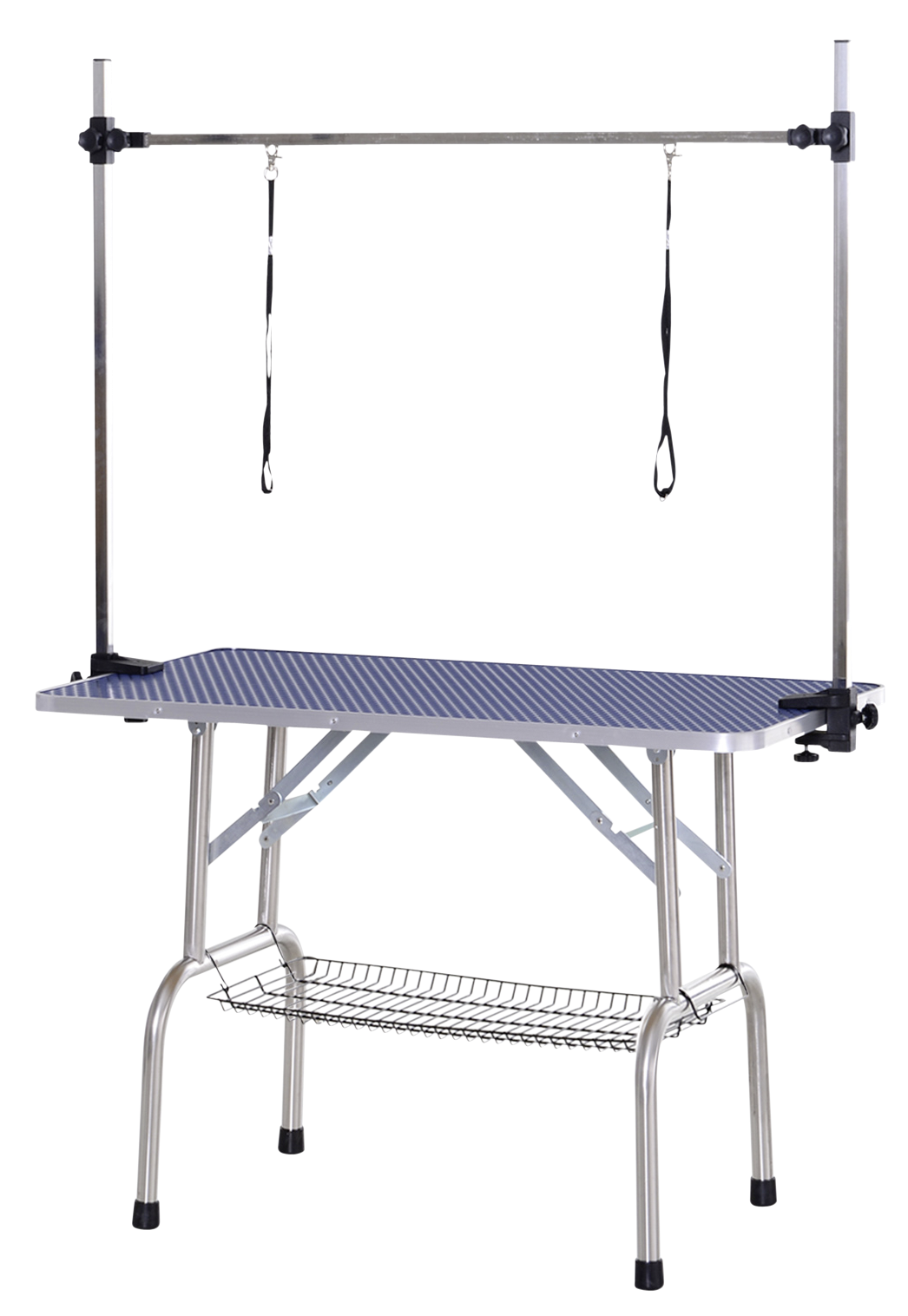 PawHut Hundetrimmtisch blau Gummi B/H/L: ca. 60x170x107 cm