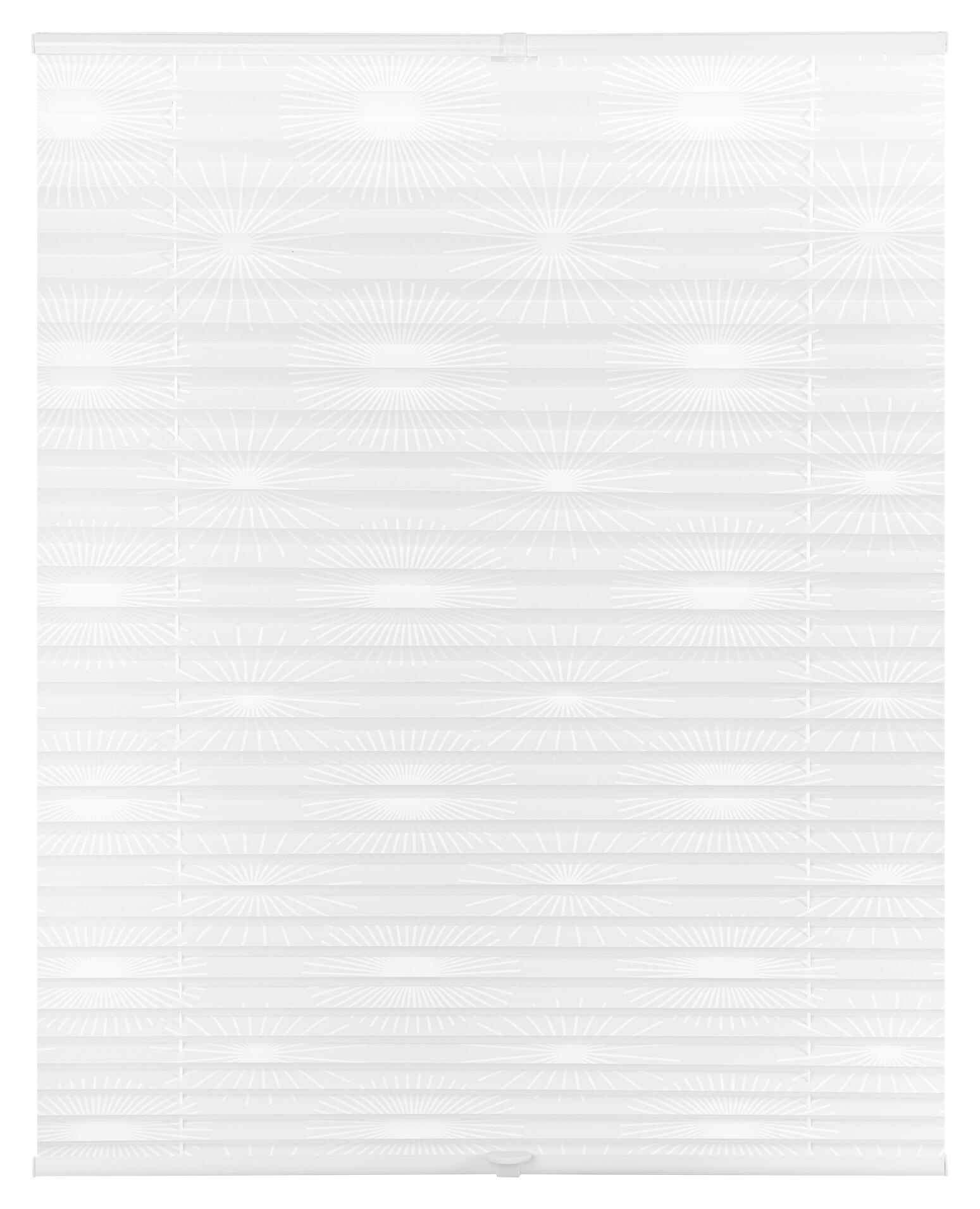 LICHTBLICK Spannplissee Sonne weiß B/L: ca. 120x130 cm