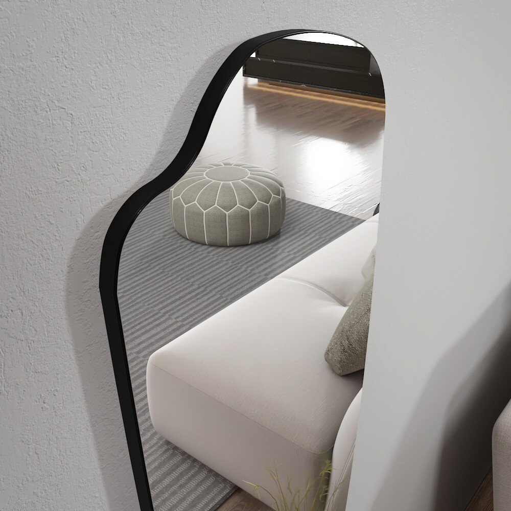 moebel17 Wandspiegel Reos silber Optik Glas B/H/T: ca. 40x120x2,2 cm