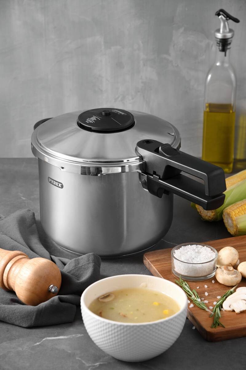 PYREX Schnellkochtopf Grace silber Edelstahl PYREX Schnellkochtopf Grace silber Edelstahl