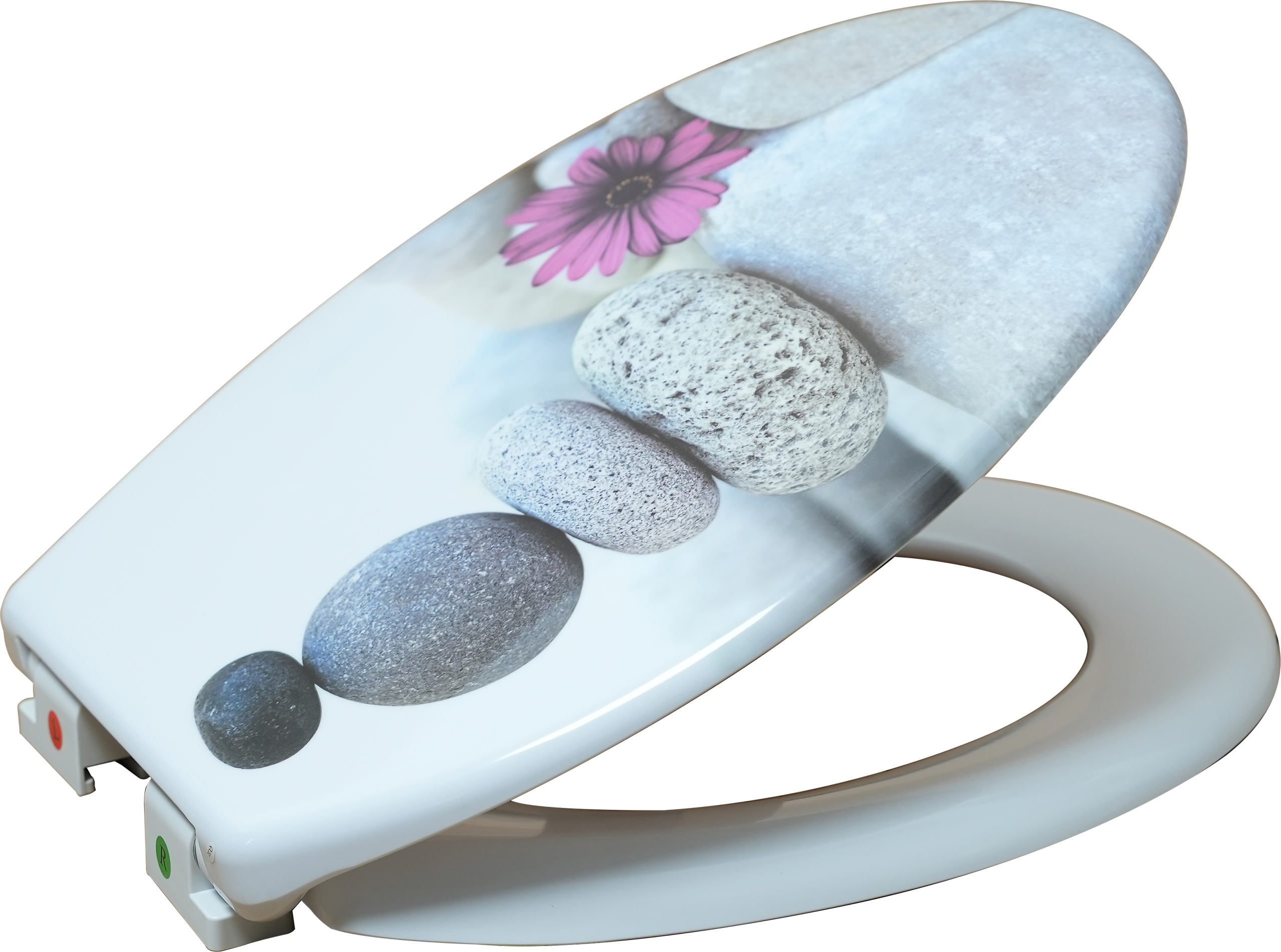 POCOline WC-Sitz graue Steine Duroplast