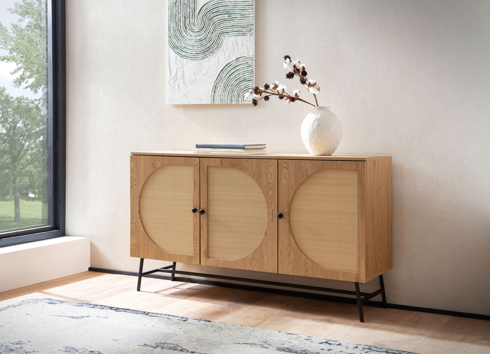Sideboard natur Eiche Optik B/H/T: ca. 140x80x39 cm