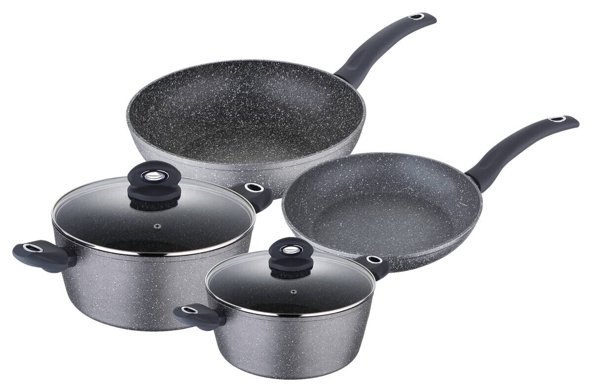 BERGNER Topfset Orion grau Aluminium 6 tlg.