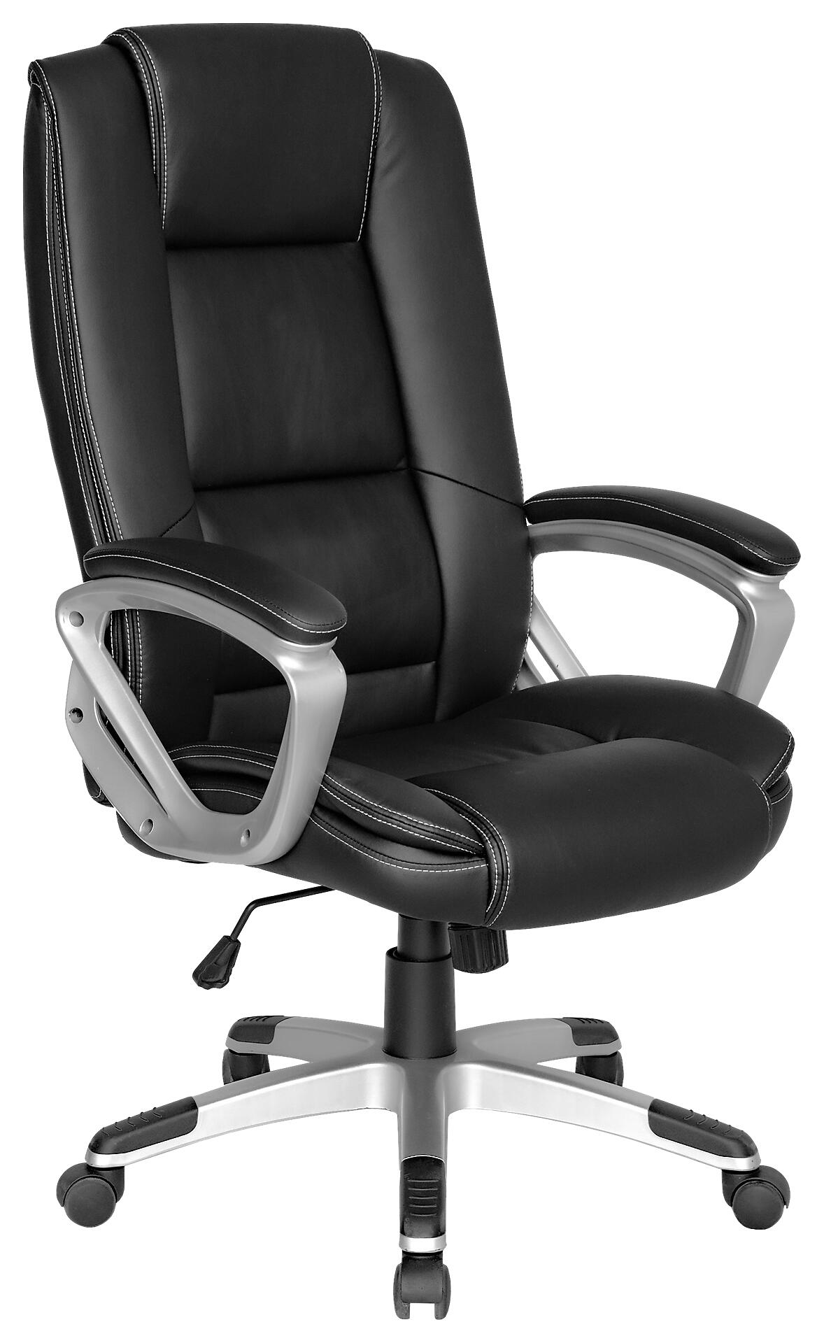 XXL-Chefsessel DEREK-XXL schwarz schwarz Kunstleder Kunststoff