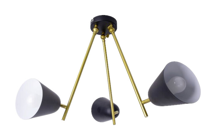 Näve Leuchten Deckenleuchte  NV1382022 schwarz Metall B/H/L: ca. 95x43x95 cm E14 3 Brennstellen