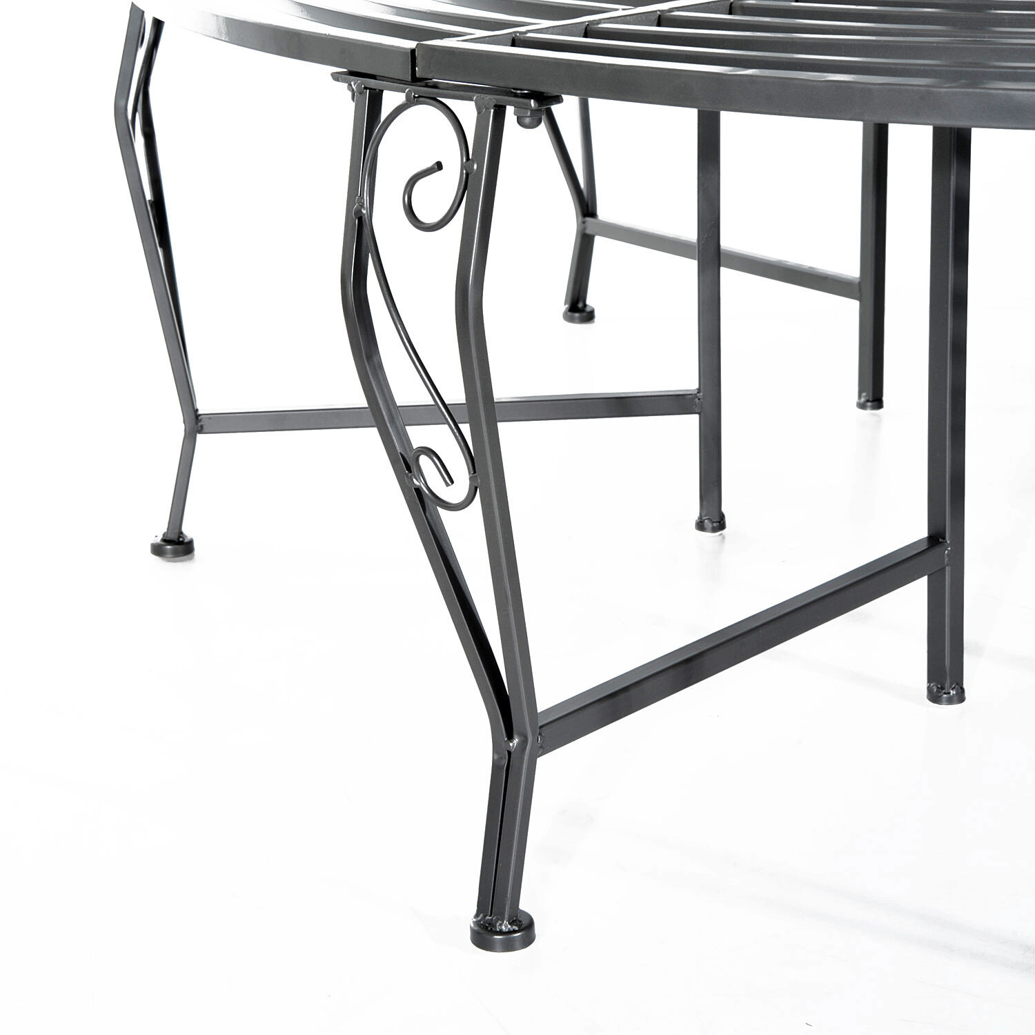 Outsunny Gartenbank silber Metall H/D: ca. 90x160 cm