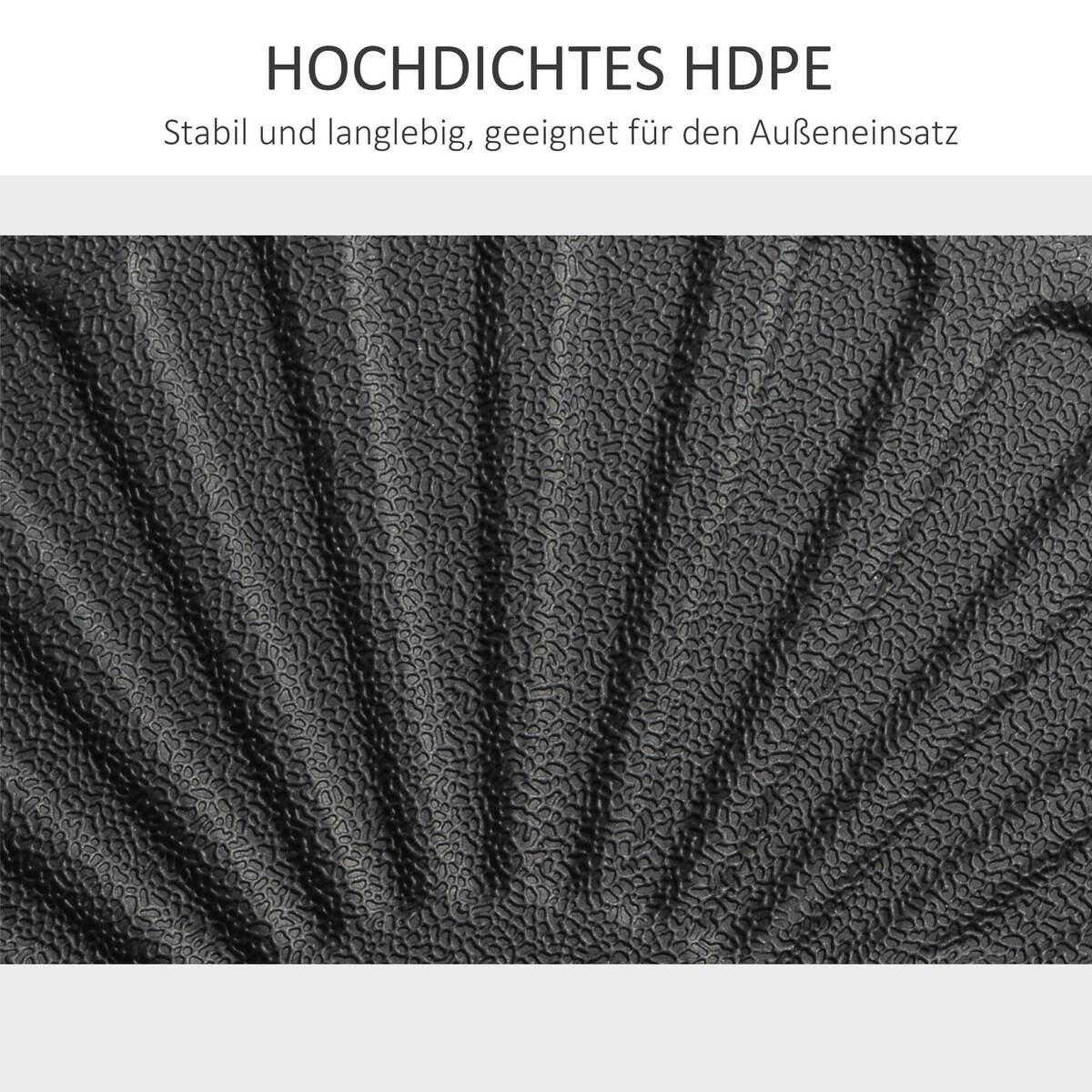 Outsunny Schirmständer schwarz Kunststoff H/D: ca. 28x51 cm