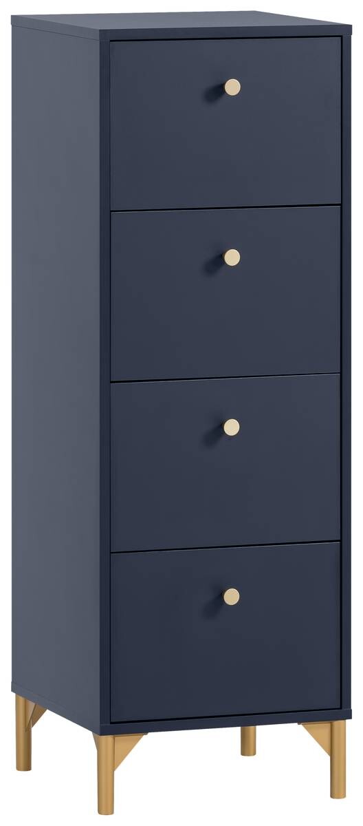 Kommode Alfa blau dunkel B/H/T: ca. 40,1x116,7x40 cm