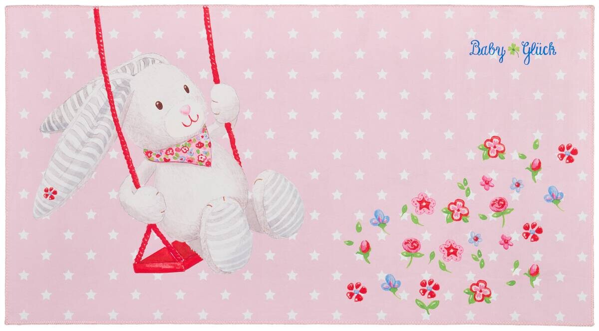 Baby Glück Kinderteppich rosa B/L: ca. 80x150 cm