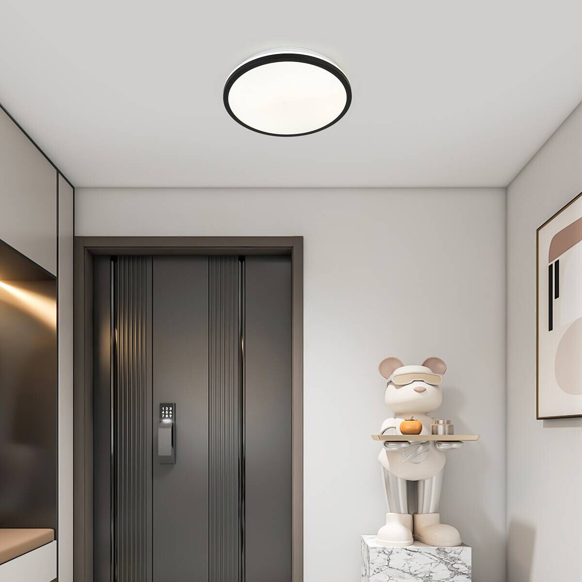 Nolo LED-Deckenleuchte Hela schwarz Kunststoff H/D: ca. 4,3x25 cm