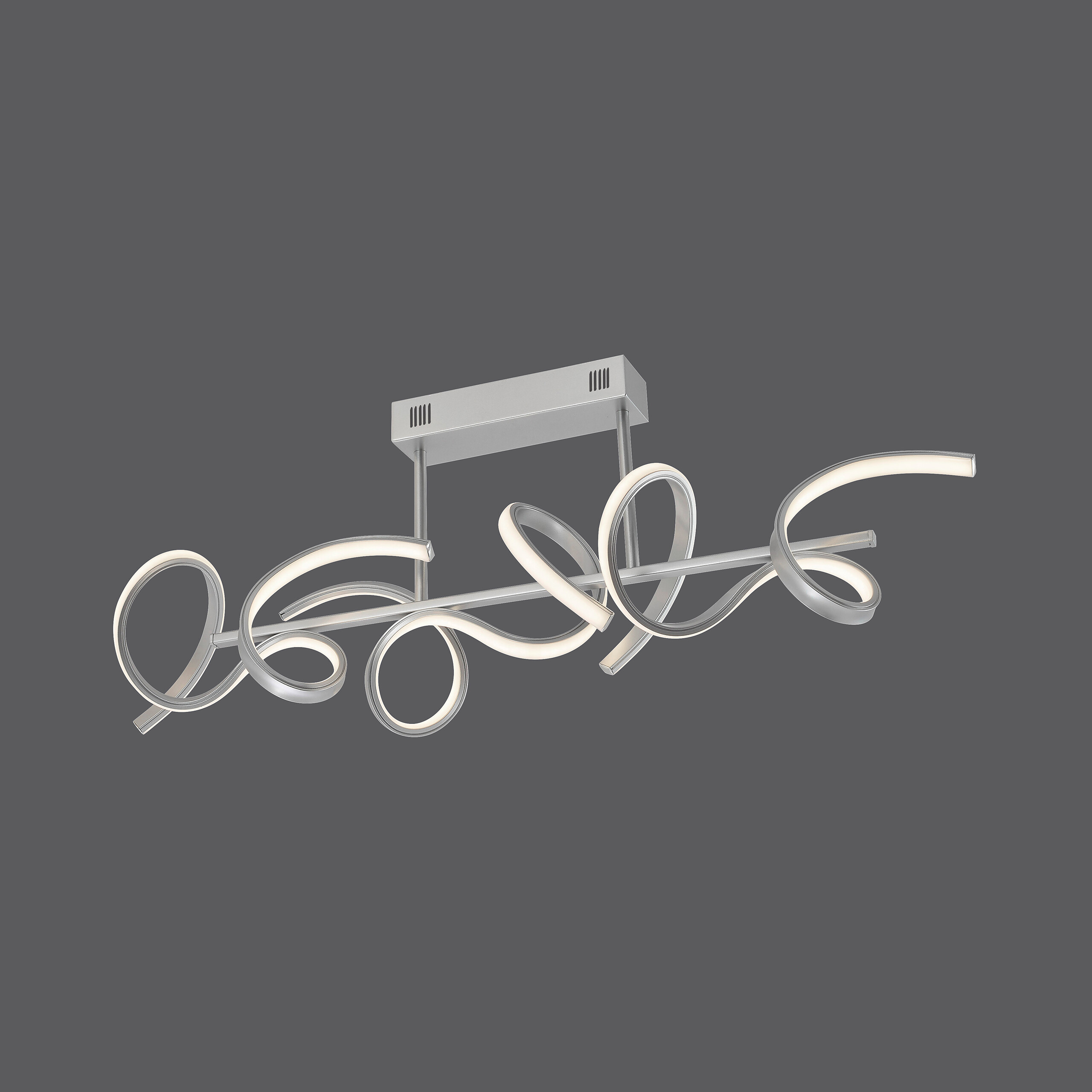 Just Light Deckenleuchte Curls silber Alu B/H/L: ca. 21x30x82 cm