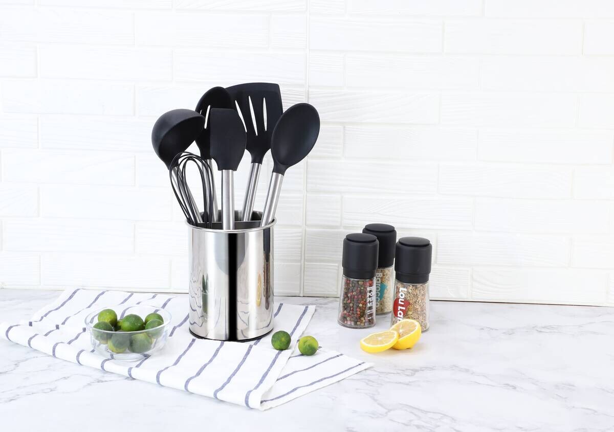 ECHTWERK Küchenhelfer schwarz Silikon B/H/L: ca. 13x35x13 cm