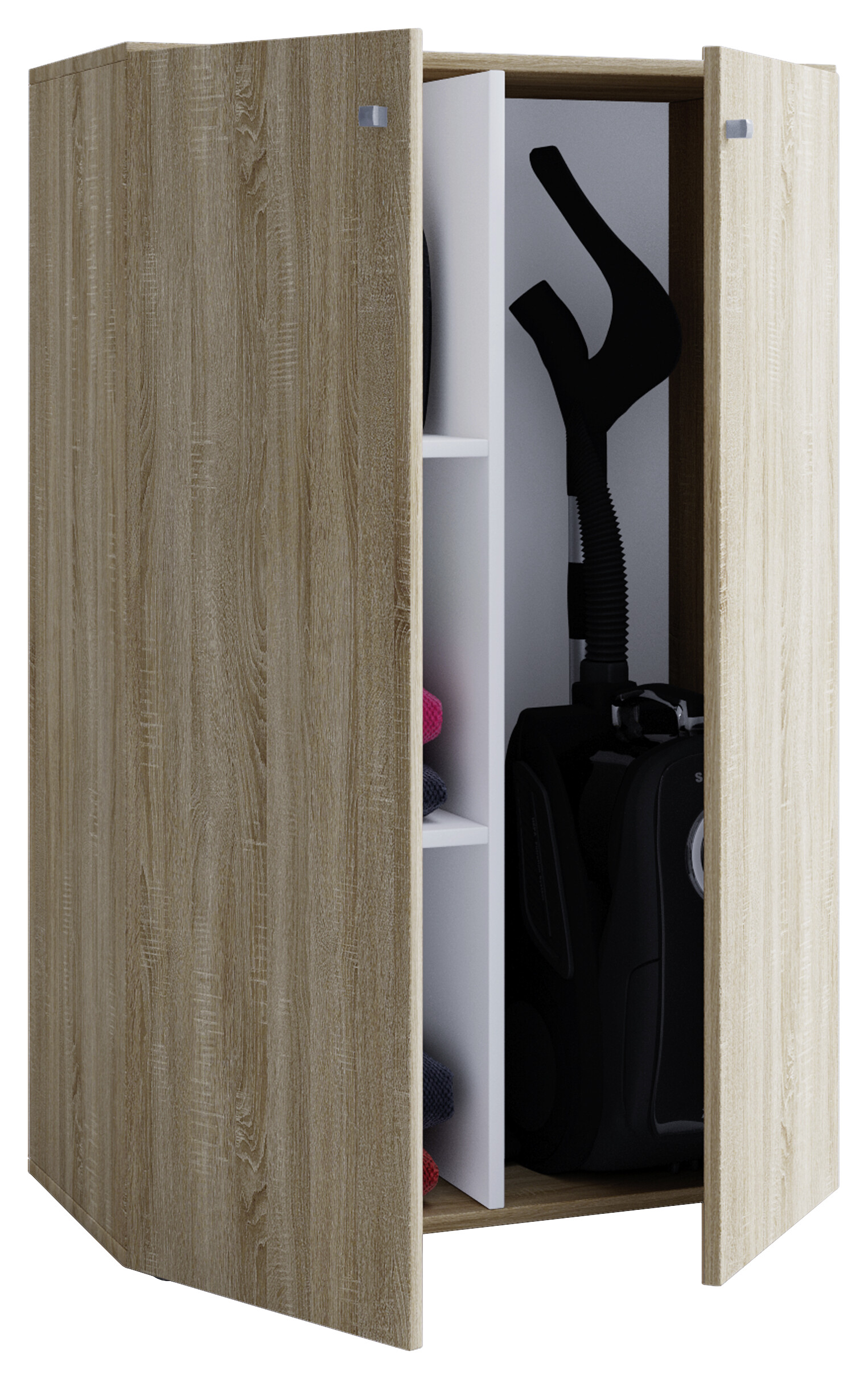Putzschrank Lona XL Putzschrank Eiche Sonoma Nachbildung weiß B/H/T: ca. 70x105x40 cm