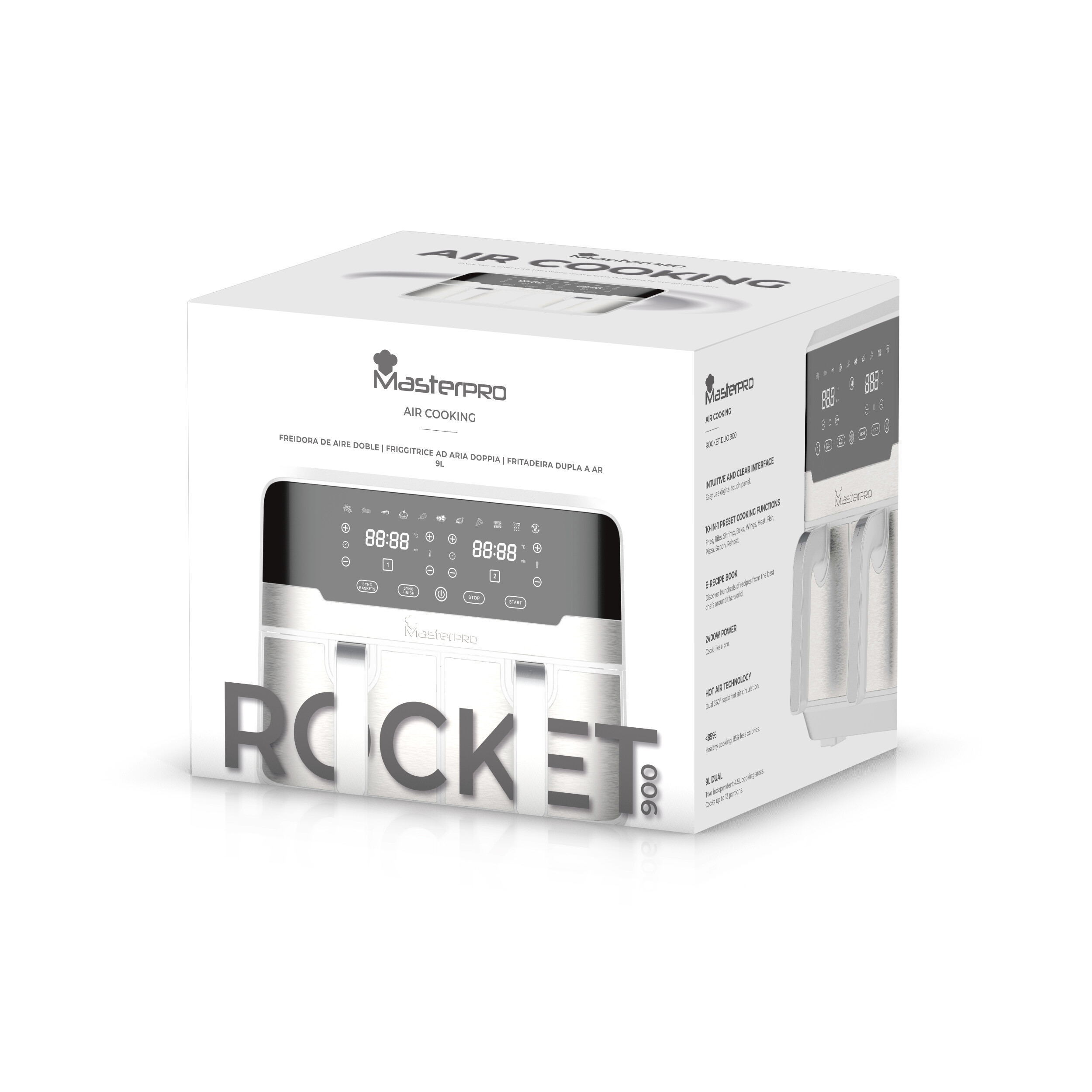 MASTERPRO Heißluftfritteuse ROCKET DUO 900
