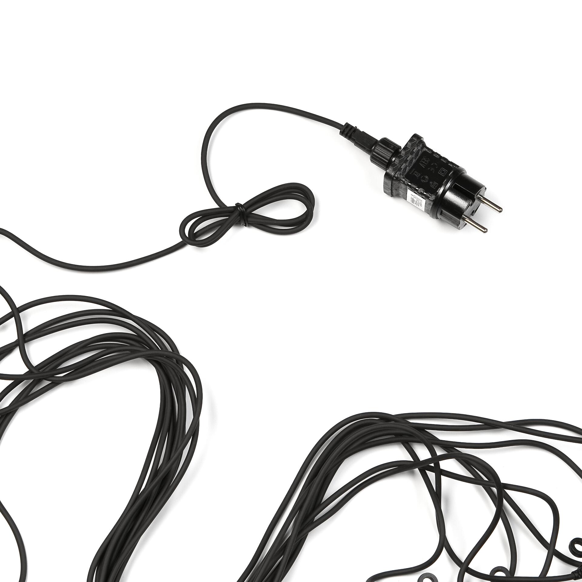 Outdoor-Lichterkette schwarz B/L: ca. 2x1000 cm