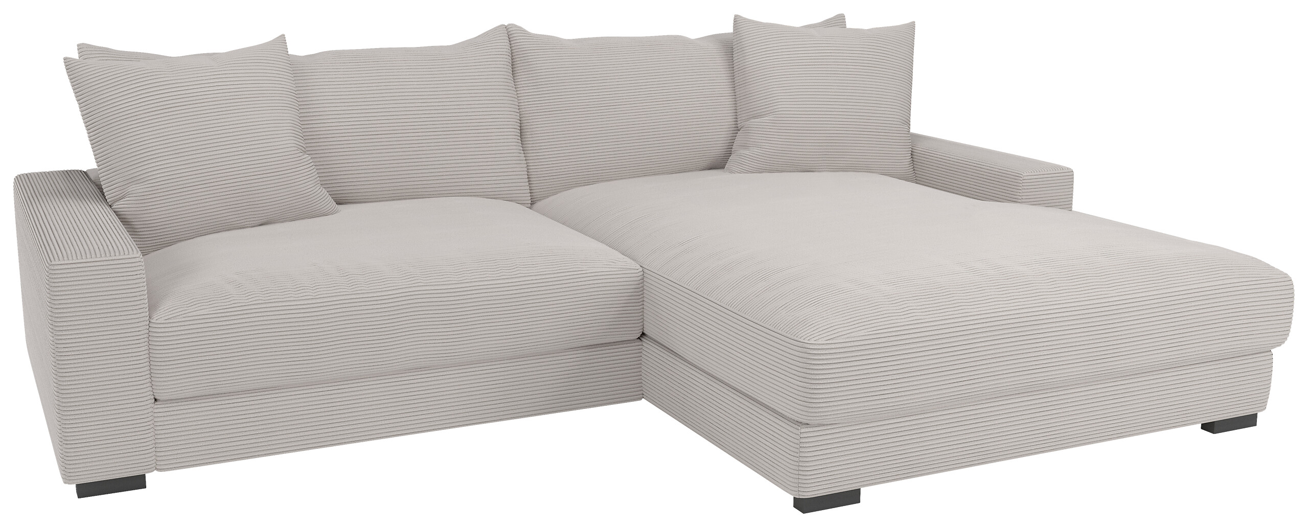 Ecksofa beige-grau Microfaser B/H/T: ca. 261x83x180 cm