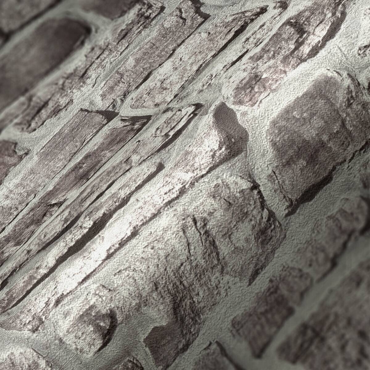 A.S.Creation Vliestapete grau weiß B/H/D: ca. 53x1005x8,6 cm