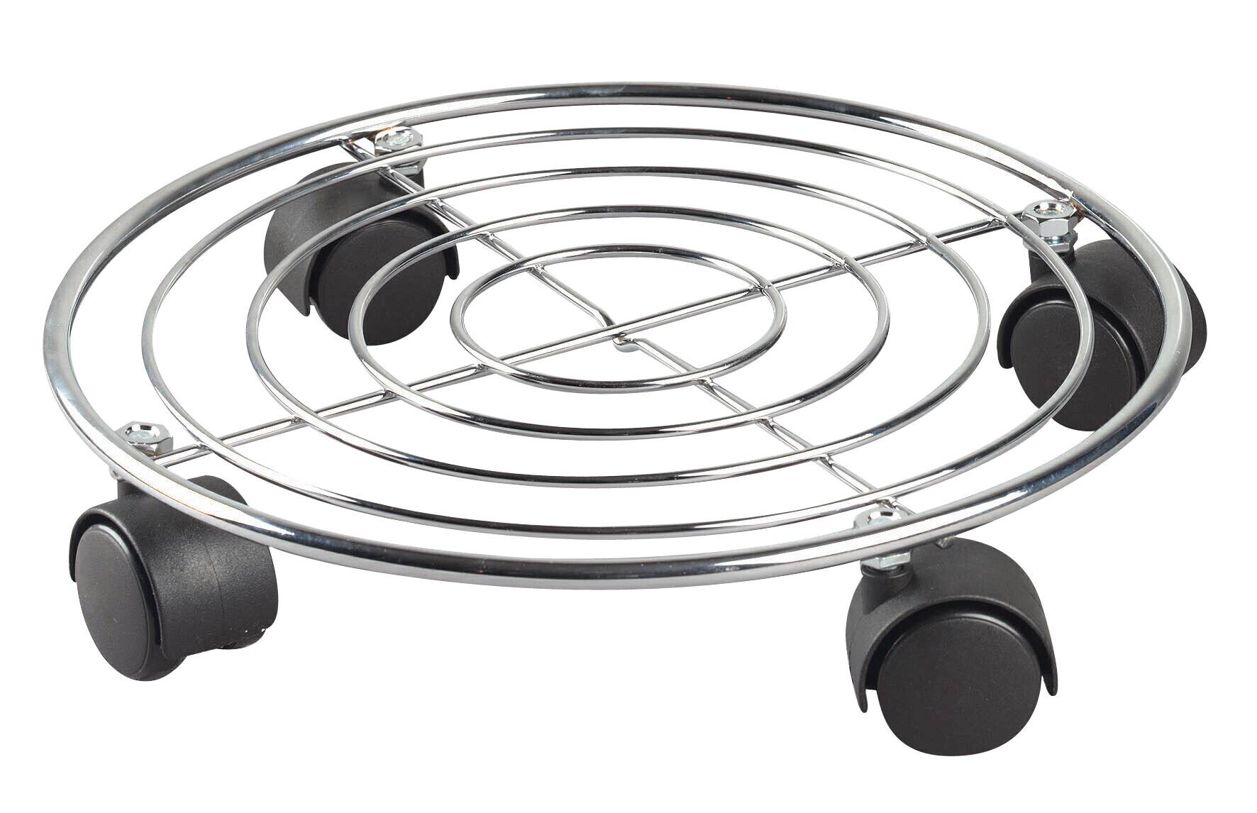 Axentia Pflanzenroller Chrom Metall B/H/L: ca. 30,5x6x30,5 cm