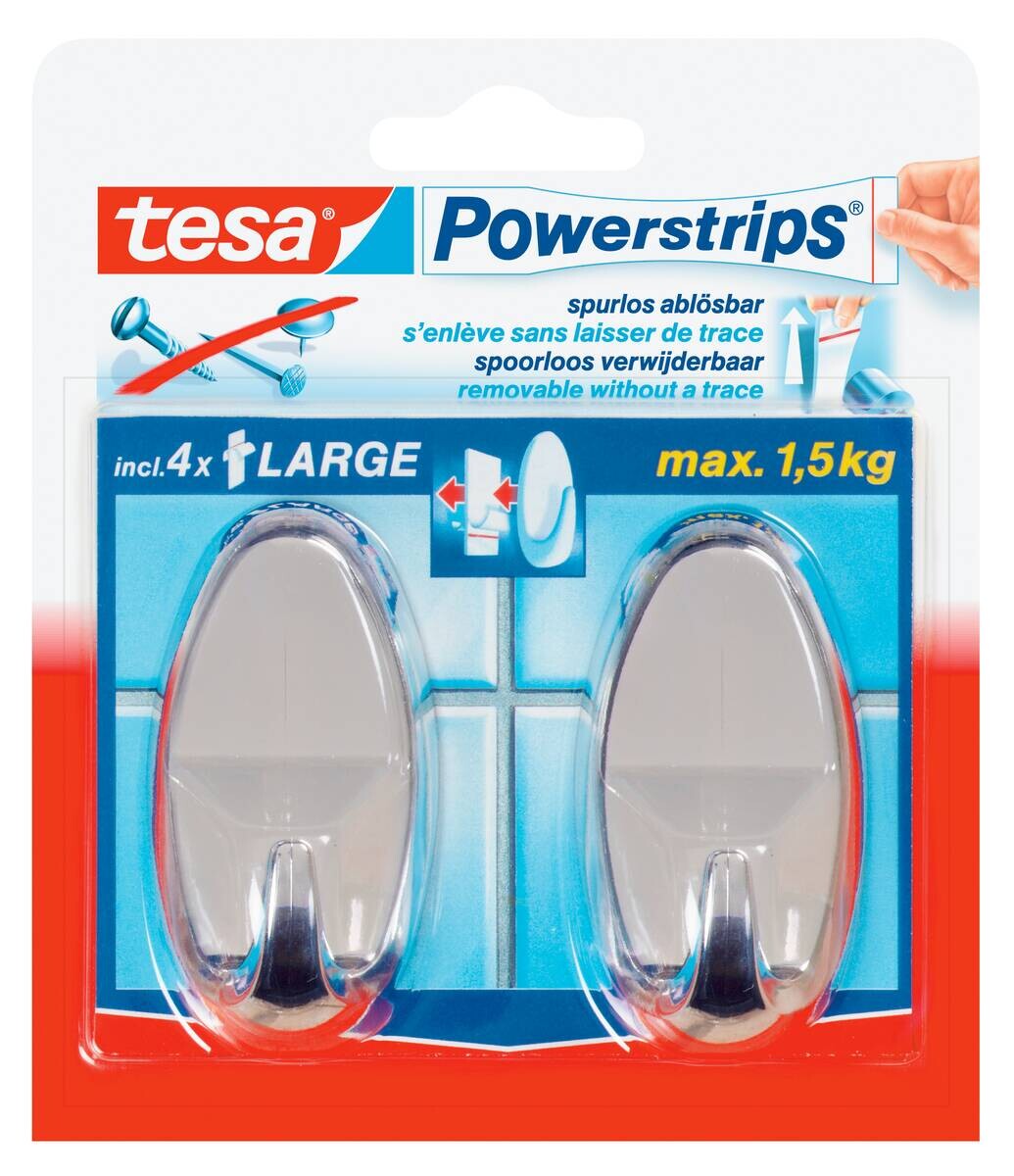 Powerstrips Chrom Kunststoff B/H/L: ca. 36,8x69,4x22,9 cm