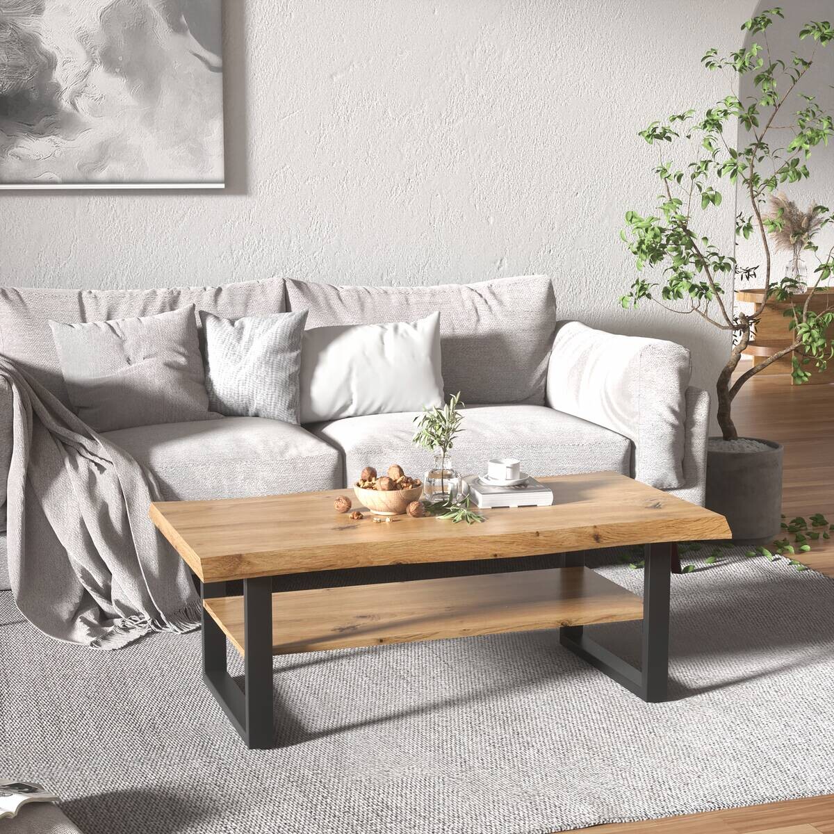 Couchtisch Zara Eiche Artisan MDF B/H/T: ca. 110x40x60 cm Couchtisch Zara Eiche Artisan MDF B/H/T: ca. 110x40x60 cm