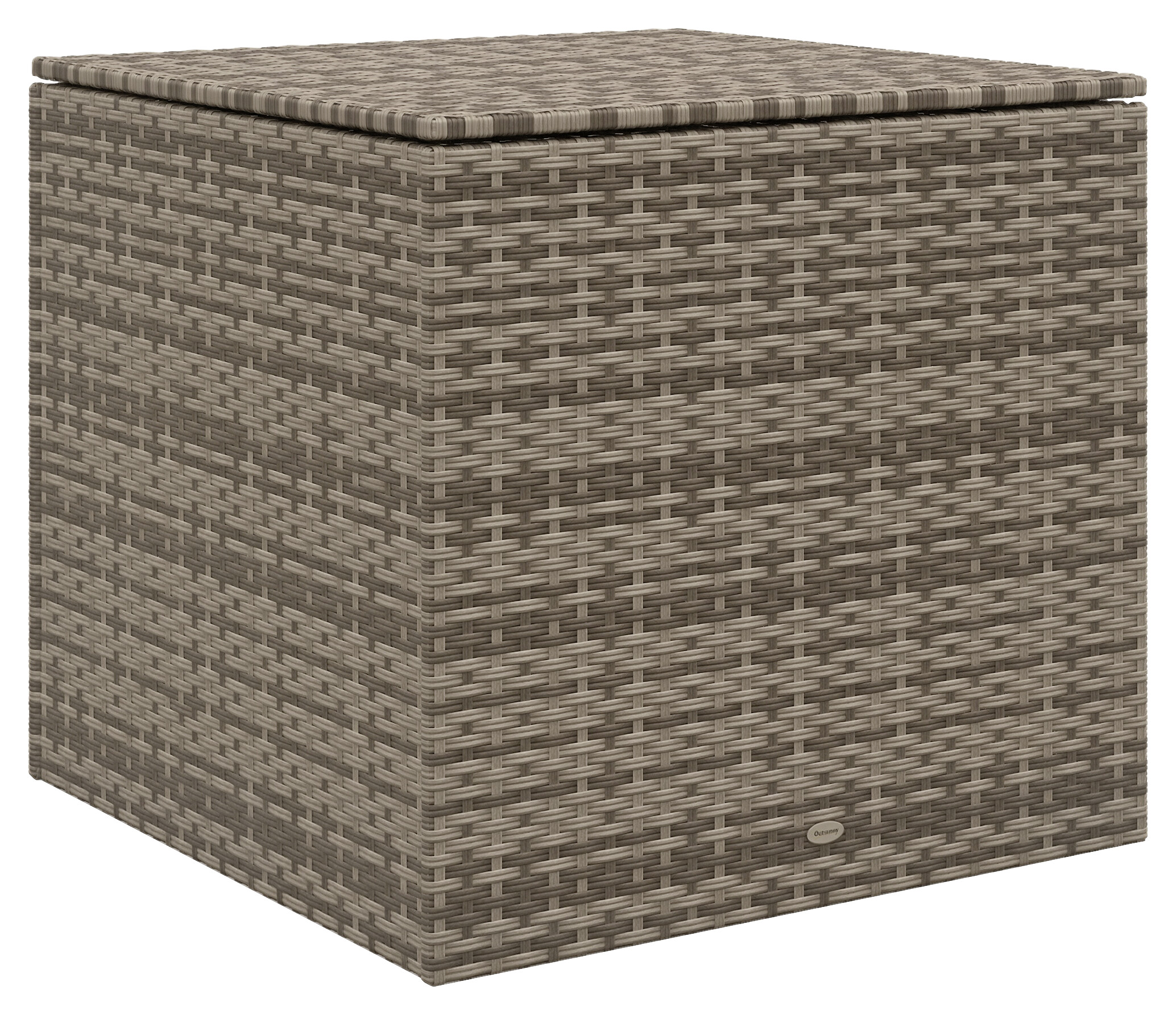 Outsunny Auflagenbox sand Polyrattan B/H/L: ca. 75x70x75 cm