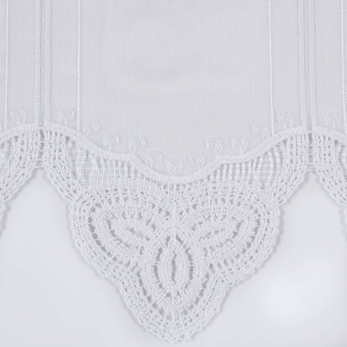 Scheibengardinen-Meterware Isla reinweiß H: ca. 45 cm