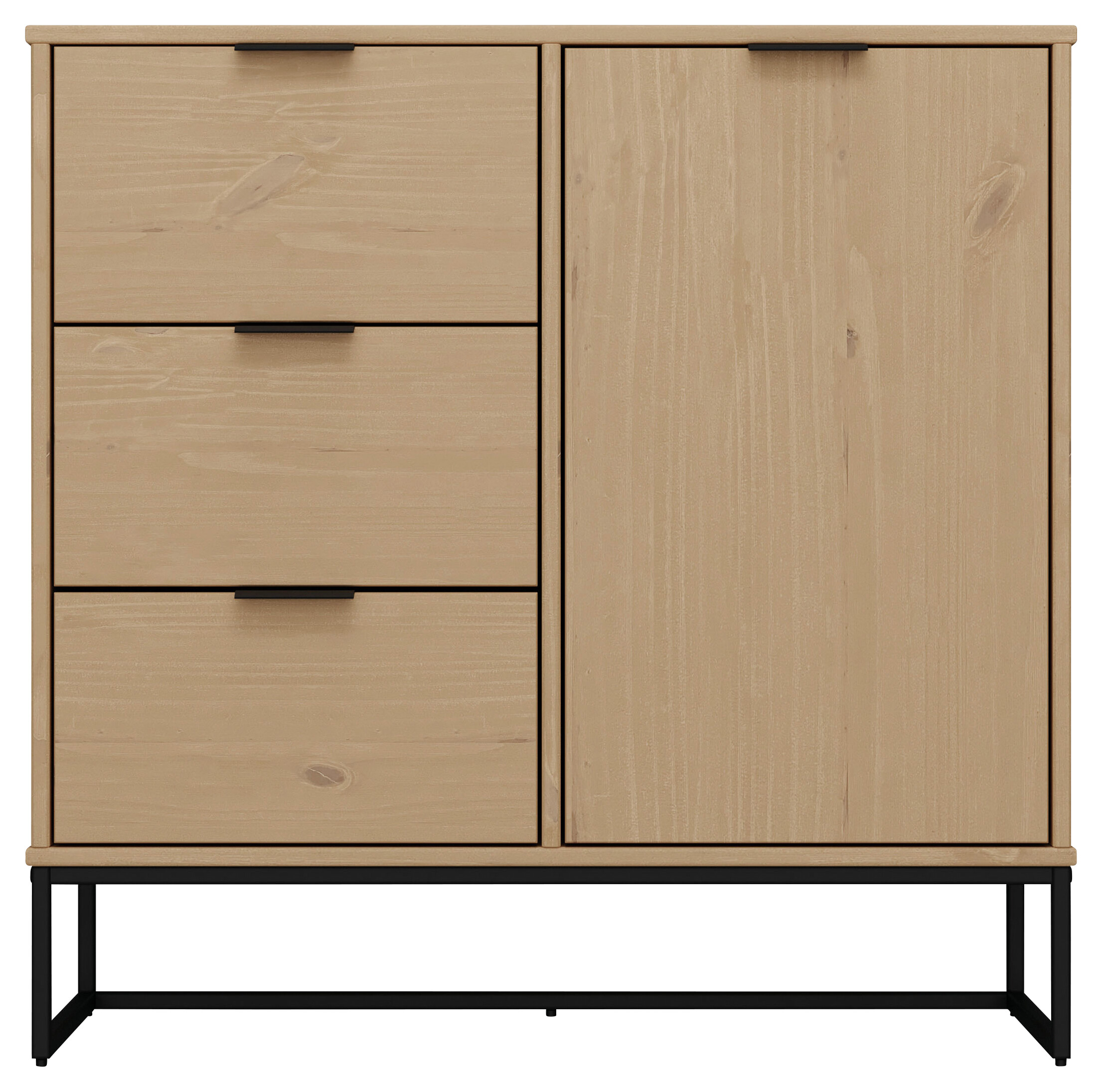 Kommode Vivo 1T3S Oak lackiert B/H/L: ca. 45,3x80x100,9 cm