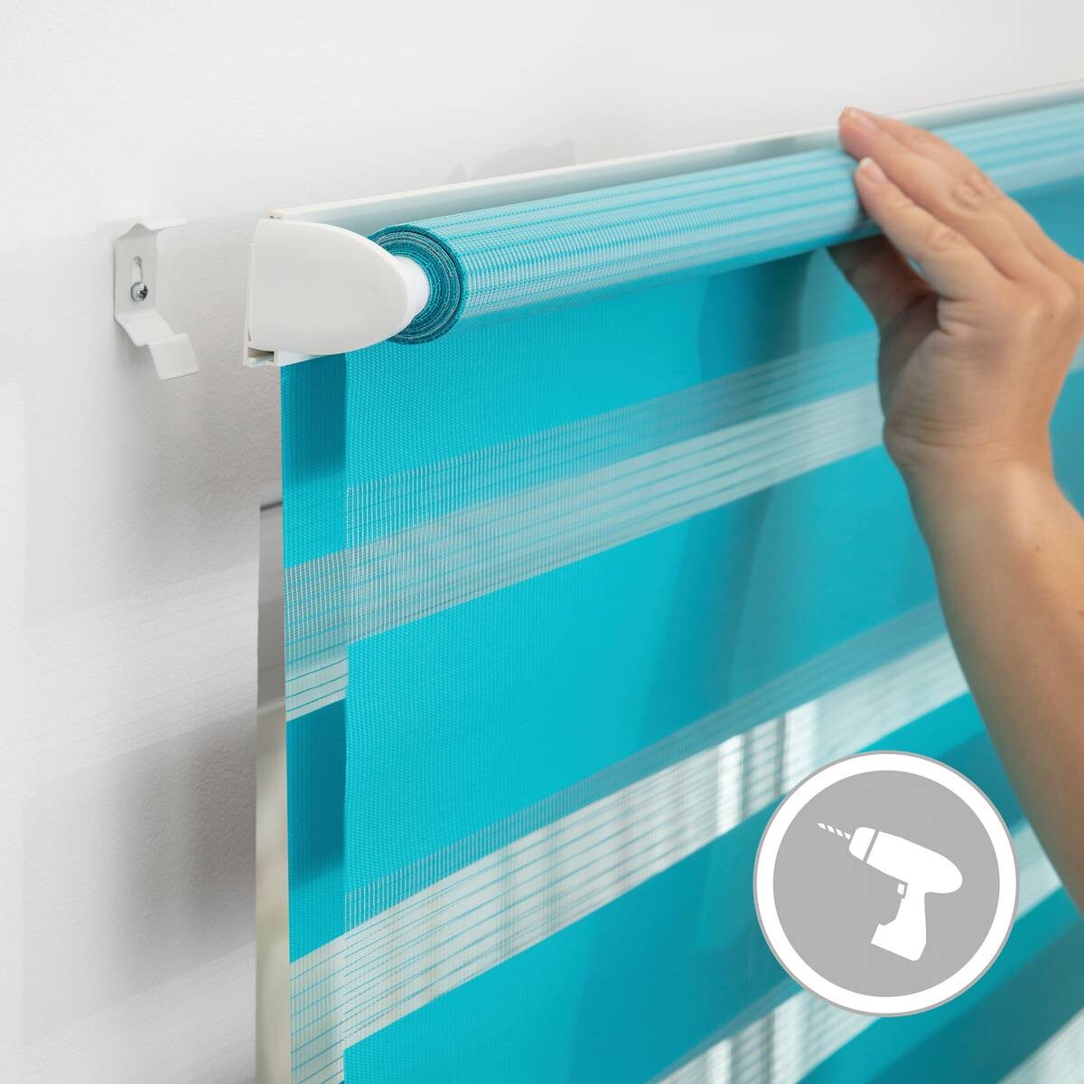 LICHTBLICK Doppelrollo Duo blau B/L: ca. 60x220 cm