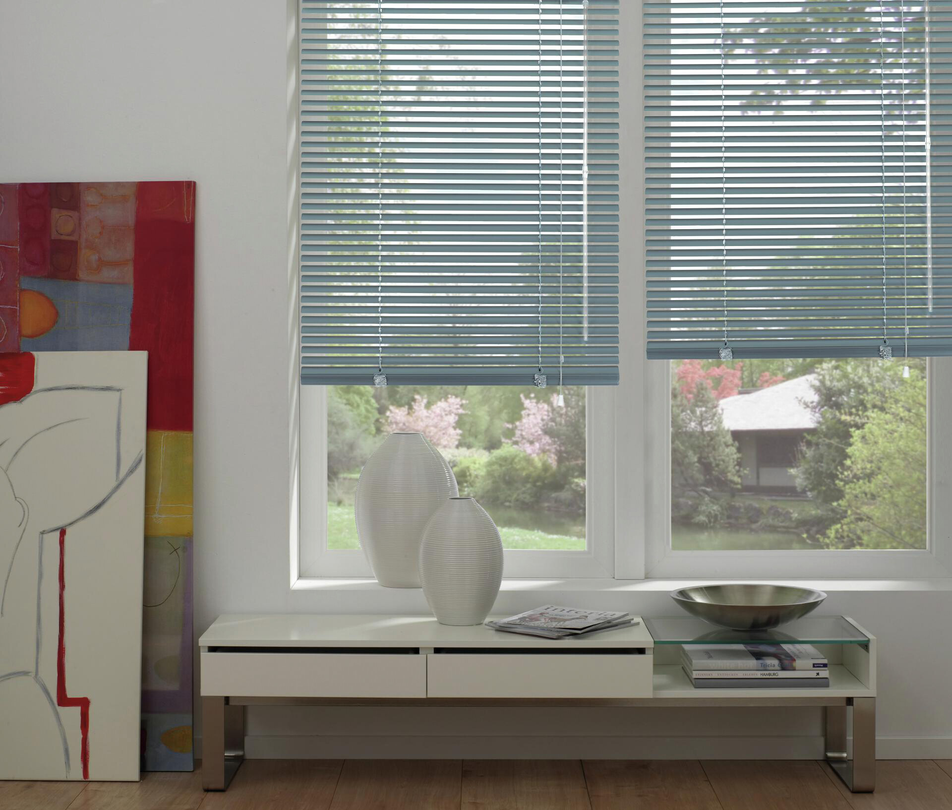 Alu-Jalousie blau B/L: ca. 100x220 cm