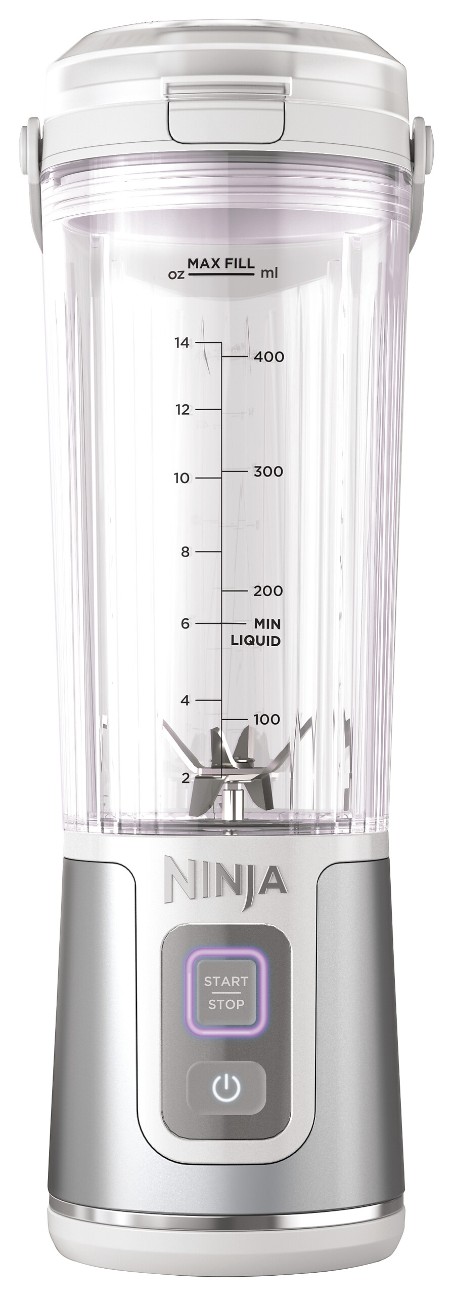 Ninja Standmixer weiß Kunststoff Edelstahl B/H/L: ca. 9x27x8,5 cm Ninja Standmixer weiß Kunststoff Edelstahl B/H/L: ca. 9x27x8,5 cm