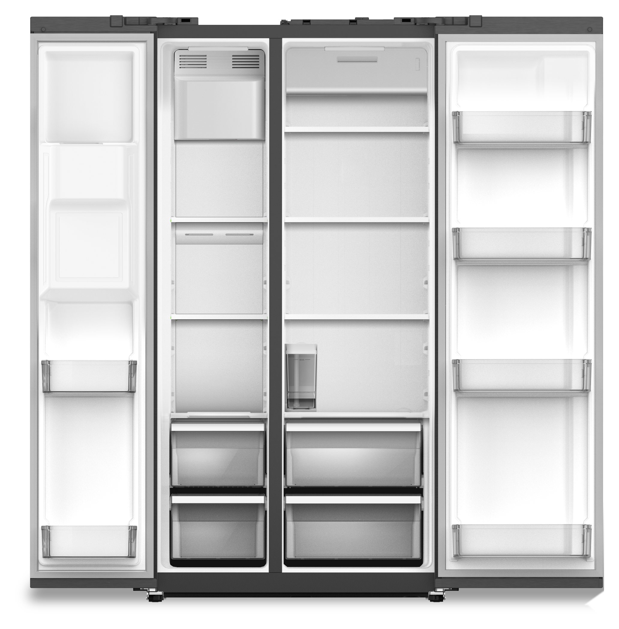 Wolkenstein Side-by-Side WSBS556NFICMEIX Inox B/H/T/L: ca. 91,1x178x76,6x76,6 cm