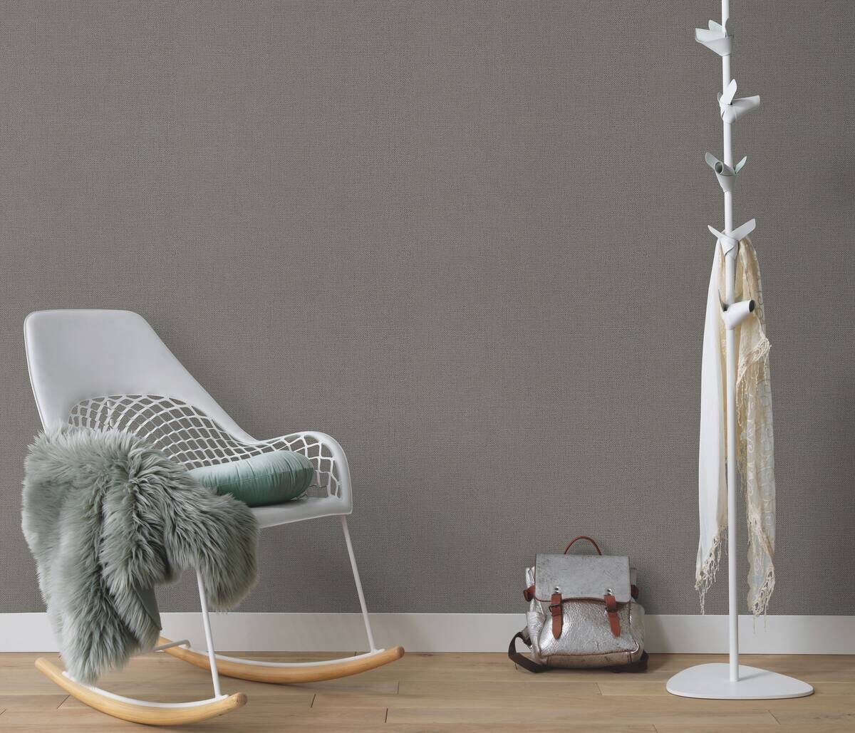 Erismann Vliestapete Textiloptik hellbraun B/L: ca. 53x1005 cm