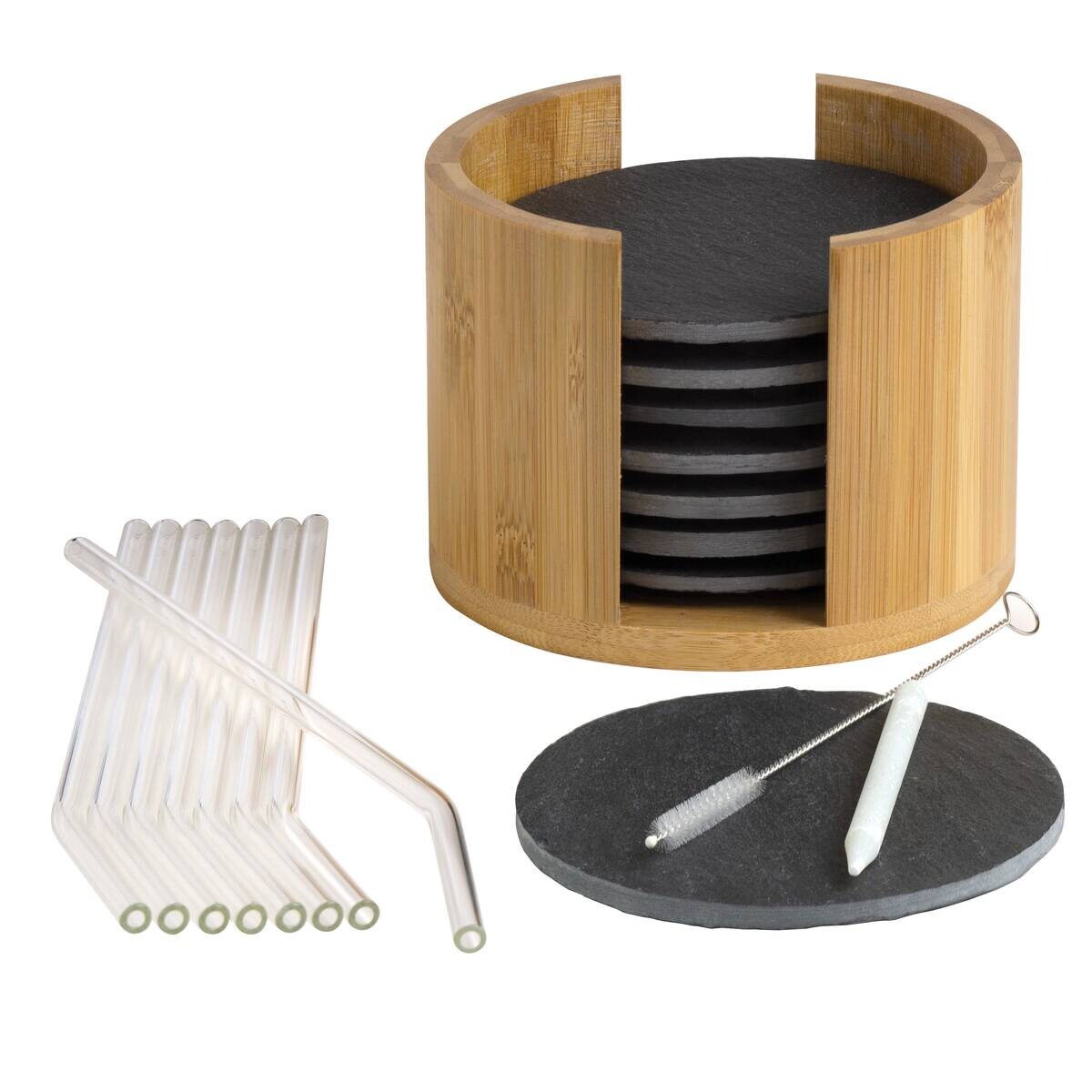 Max & Moritz Besteck natur Bambus B/H/L: ca. 15,5x13,8x23 cm