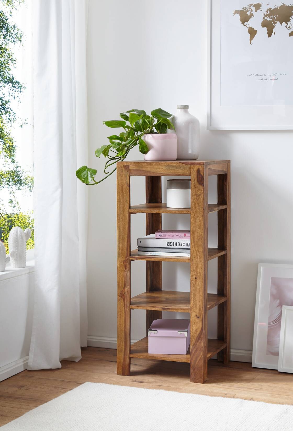 Standregal natur B/H/T: ca. 44x105x44 cm