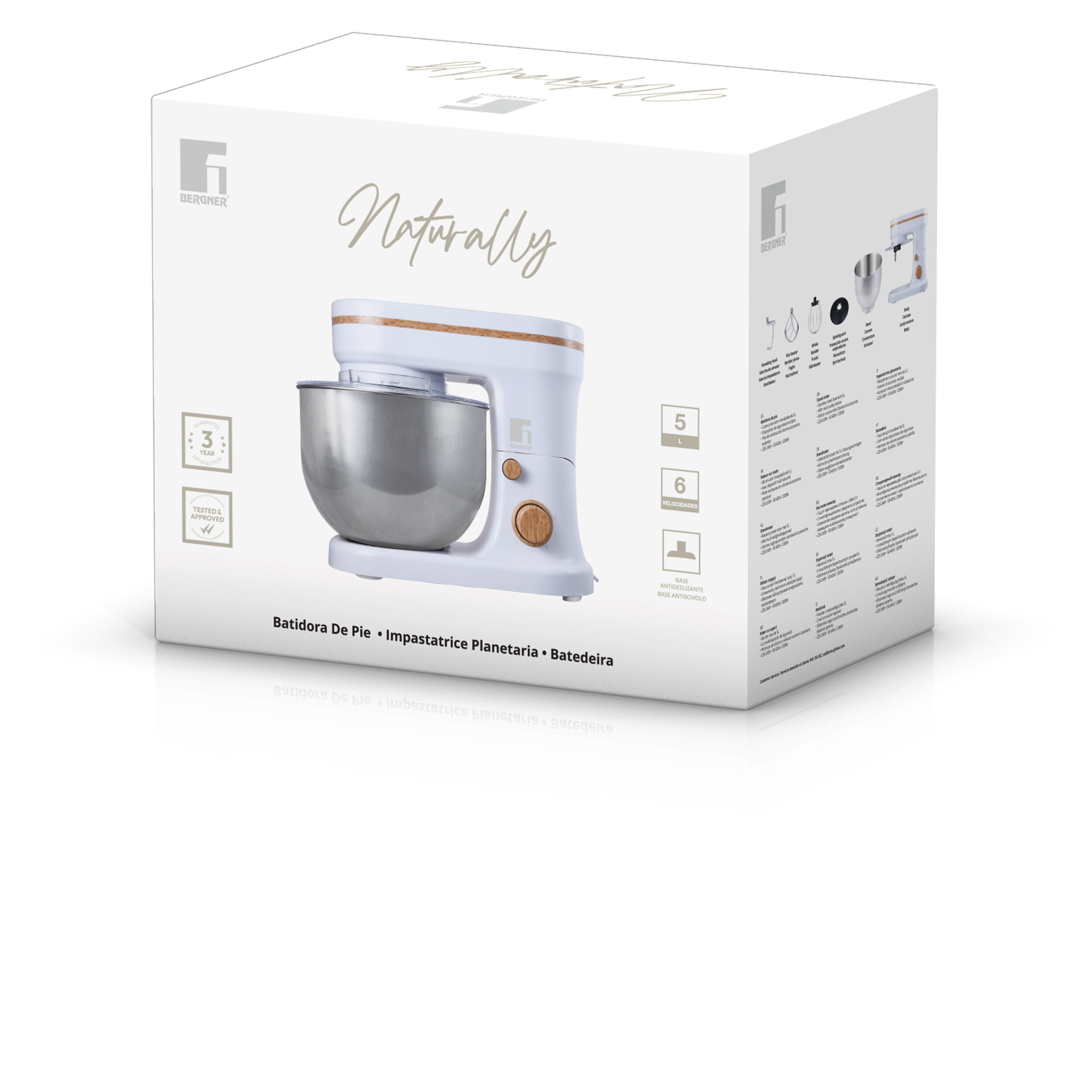 BERGNER Standmixer silber weiß