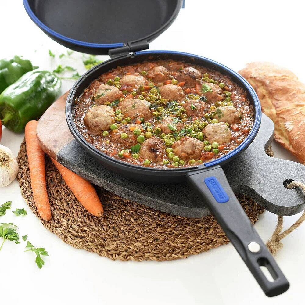 Monix Wendepfanne 2-teilig SOLID schwarz Aluguss D: ca. 24 cm