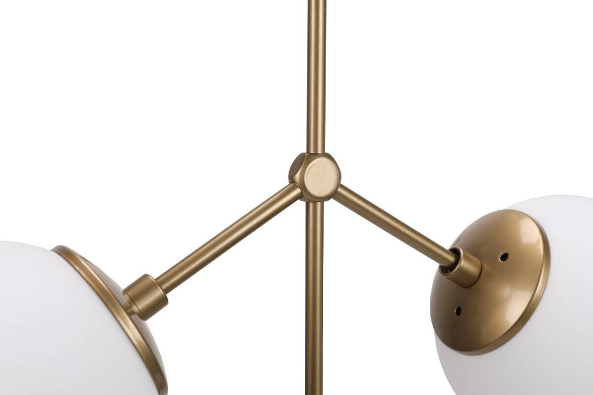 Opviq Deckenleuchte Damar gelb weiß Metall Glas B/H/T/L/D: ca. 15x43x15x43x15 cm E27 3 Brennstellen